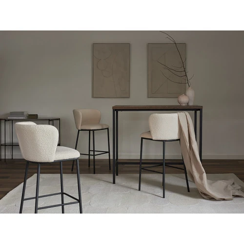 Стул барный foggy, букле, молочный