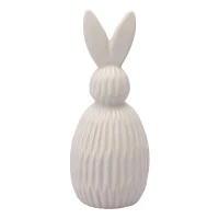 Декор из фарфора бежевого цвета trendy bunny из коллекции easter essential, 9,2х9,2x22,6 см