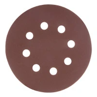Круг абразивный на ворсовой подложке под "липучку", перфорированный, P 400, 125 мм, 5 шт Matrix
