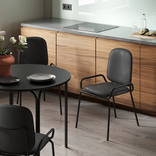 Стул ror, double frame, велюр, черный /черный