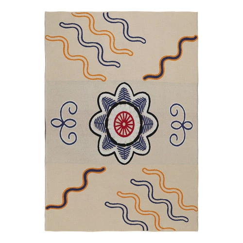 Плед из хлопка по мотивам эвенских орнаментов из коллекции cultural heritage, 130х180 см