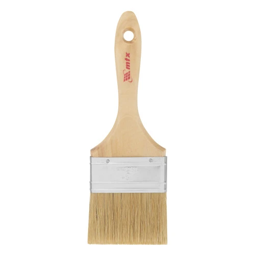 Кисть плоская "Евро" 3", натуральная щетина, деревянная ручка MTX