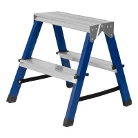 Стремянка двусторонняя 2 ступени, стальная, Сибртех