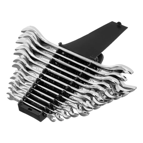 Набор ключей рожковых 12 шт, (6-32мм) CrV, EllipticaL зеркальное хромирование Matrix