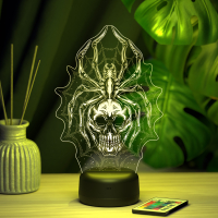 3D светильник  Светильник "Череп в паутине"