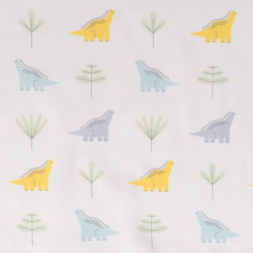 Простыня на резинке из сатина с принтом dinosauria world из коллекции tiny world, 90х200х28 см