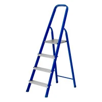 Стремянка, 4 ступени, стальной профиль, алюминиевые ступени Сибртех