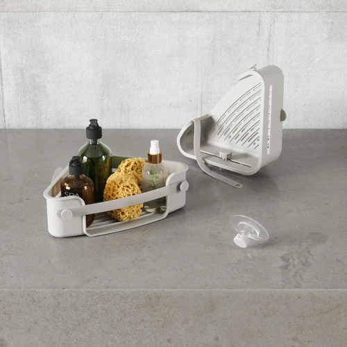 Органайзер для душа угловой flex adhesive, серый