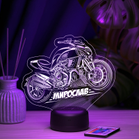 3D светильник  Светильник "Байк с именем Мирослав"