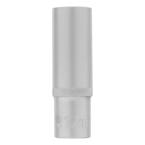 Головка торцевая удлиненная, 17 мм, шестигранная, CrV, под квадрат 1/2 Stels