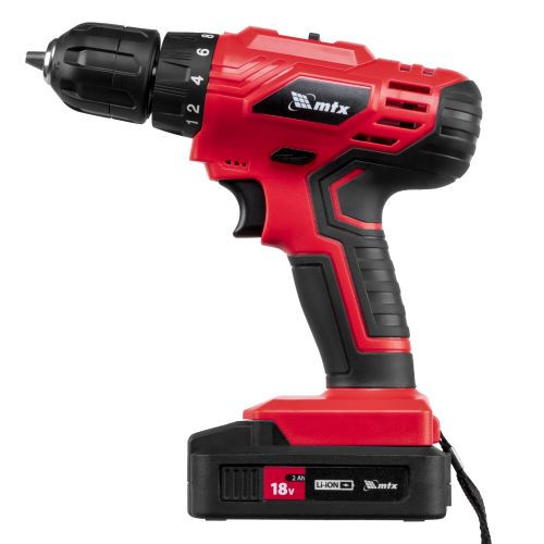 Дрель-шуруповерт аккумуляторная MCDL-18-02, Li-Ion, 18 В, 2 акк. MTX