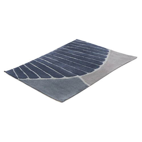 Ковер из хлопка с рисунком tea plantation серого цвета из коллекции terra, 120х180 см