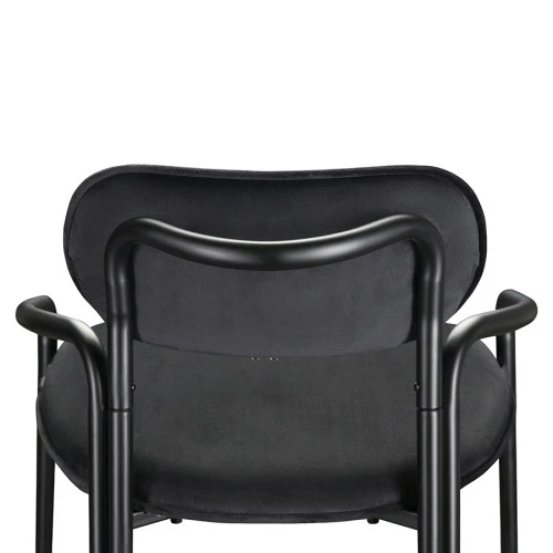 Стул барный ror, round, велюр, черный/черный