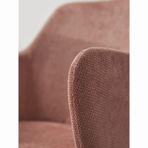 Стул dwight, фактурный шенилл, коралловый