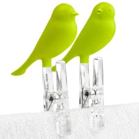 Набор прищепок sparrow, зеленые, 4 шт.