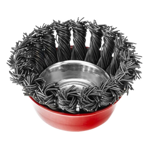 Щетка для УШМ, 75 мм, М14, "чашка", крученая проволока 0.8 мм Matrix