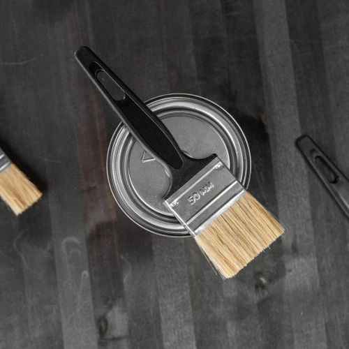 Кисть флейцевая "Стандарт", 50 х 6 мм, натуральная щетина, пластиковая ручка Сибртех