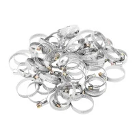 Хомуты металлические, Стандартное болтовое крепление 25-40 мм, 50 штук в упаковке, ширина 9 мм Сибртех