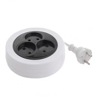 Удлинитель электрический бытовой рулетка, 3 м, 3 розетки, 6 А, тип УХ-6 Сибртех