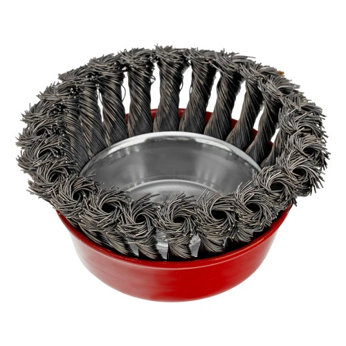 Щетка для УШМ, 100 мм, М14, "чашка", крученая проволока 0.5 мм Matrix