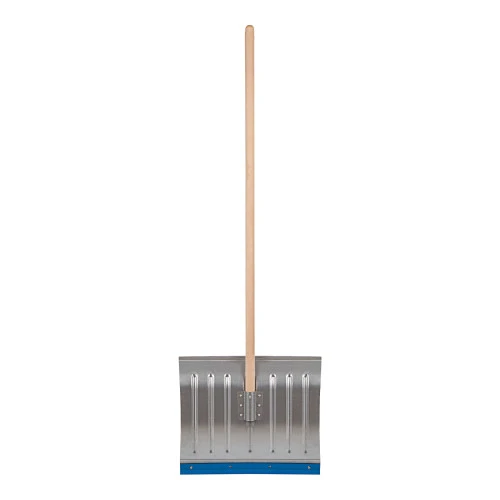 Лопата для уборки снега стальная оцинкованная, 430 х 370 х 1350 мм, деревянный черенок, Сибртех