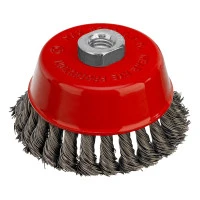 Щетка для УШМ, 100 мм, М14, "чашка", крученая проволока 0.5 мм Matrix