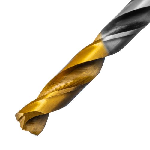 Сверло спиральное по металлу 6,5 x 93мм, Р6М5, Golden Tip, многогранная заточка Denzel