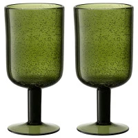 Набор бокалов для вина flowi, 410 мл, темно-зеленые, 2 шт.