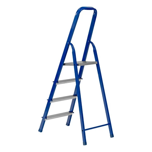 Стремянка, 4 ступени, стальной профиль, алюминиевые ступени Сибртех