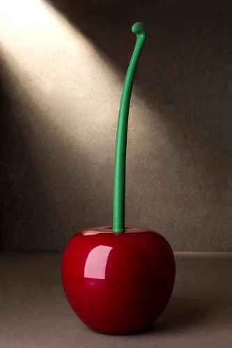 Ершик для туалета cherry, красный/зеленый