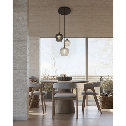 Светильник подвесной каскадный aurora, D50 см, серый/прозрачный