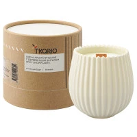 Свеча ароматическая с деревянным фитилём spicy snowflakes из коллекции edge, бежевый, 60 ч