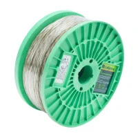 Трос металлополимерный прозрачный ПР-4.0, толщина 4.0 мм, катушка 100 метров Сибртех