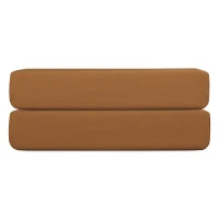 Простыня на резинке из сатина из коллекции meditation, caramel, 160х200х30 см