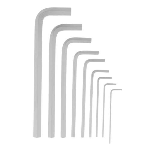 Набор ключей имбусовых HEX, 2-12 мм, CrV, 9 шт, удлиненныее с сатинированным покрытием Matrix