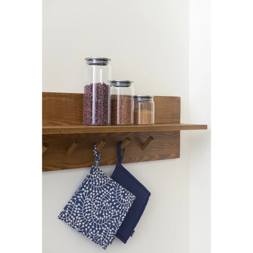 Прихватка темно-синего цвета с принтом Спелая Смородина из коллекции scandinavian touch, 22х22 см