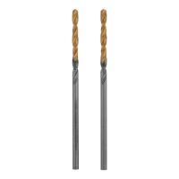 Сверло спиральное по металлу 2 x 49 мм, Р6М5, Golden Tip , 2шт. Denzel