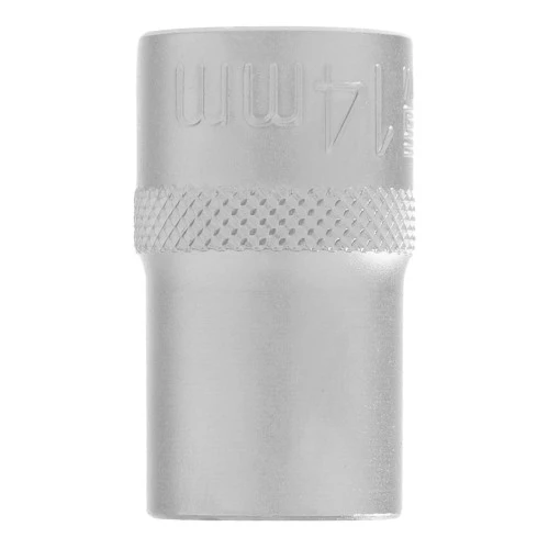 Головка торцевая, 14 мм, двенадцатигранная, CrV, под квадрат 1/2, хромированная Stels