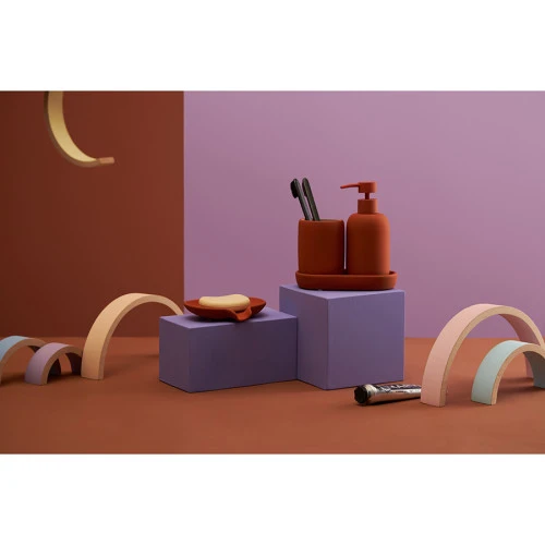 Подставка для ванных принадлежностей flow, терракотовая