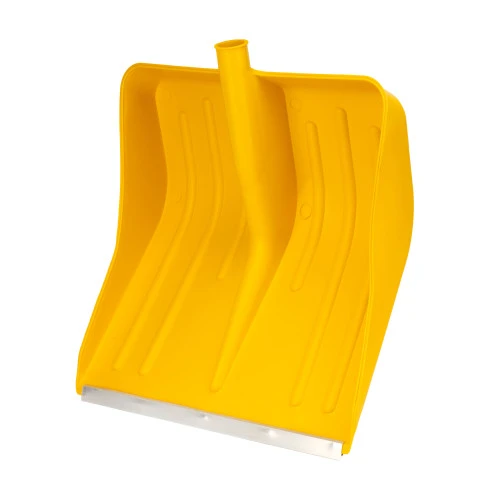 Лопата для уборки снега пластиковая, желтая, 420 х 425 мм, без черенка, Сибртех