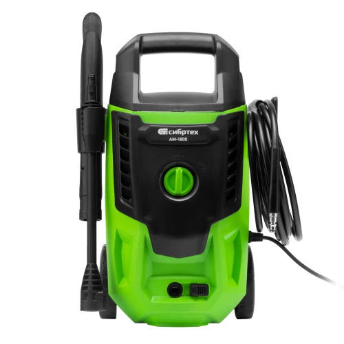Моечная машина высокого давления АМ-1800, 1800 Вт, 140 бар, 350 л/ч, колесная Сибртех