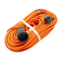 Удлинитель-шнур силовой 50 м, 16А, тип УХ16, ПВС, 1 розетка без заземления Сибртех