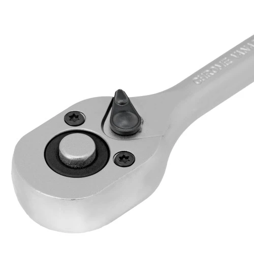 Ключ-трещотка 1/4", CrV, 72 зуба, с быстрым сбросом, матовый хром Stels