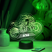 3D светильник  Светильник "Байк с именем Вова"