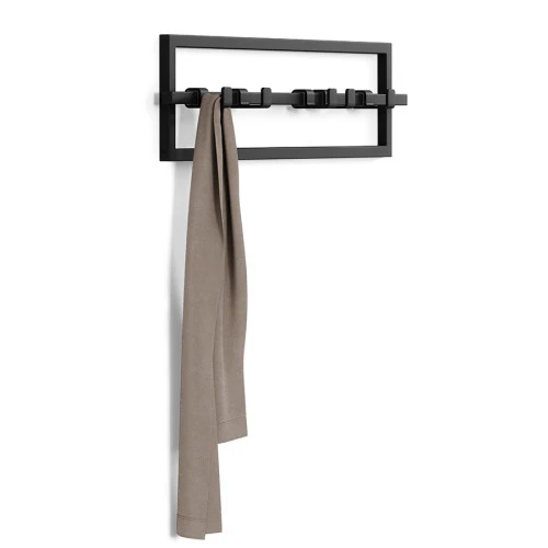 Вешалка настенная cubiko, 53 см, черная, 5 крючков