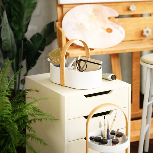 Органайзер bellwood caddy, 30х23 см, белый/натуральное дерево