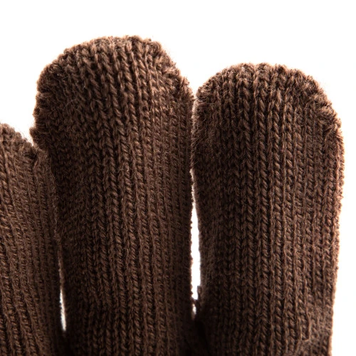 Перчатки трикотажные, акрил, коричневый, оверлок Сибртех
