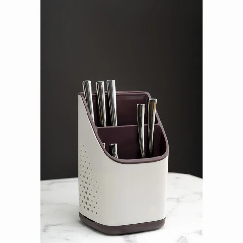 Органайзер для кухонных принадлежностей ronja, 23х13 см, светло-серый/темно-сливовый