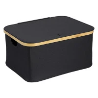 Корзина для белья neat low, 40x33x20 см, черная