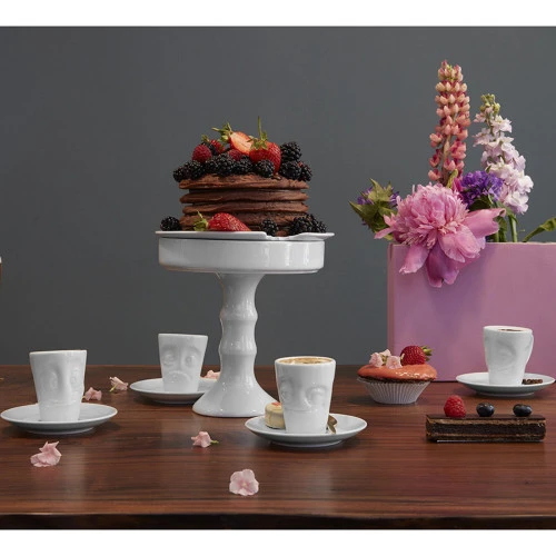 Кофейная пара buffled, 80 мл, белая